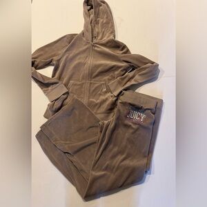 Juicy Couture Velour Tracksuit Set Hoodie & Pants Y2K